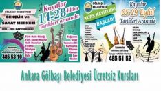 Ankara Gölbaşı Belediyesi Ücretsiz Kursları