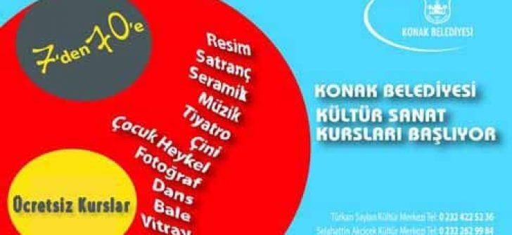 İzmir Konak Belediyesi Ücretsiz Kurslar