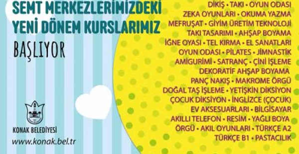 İzmir Konak Belediyesi Ücretsiz Kurslar